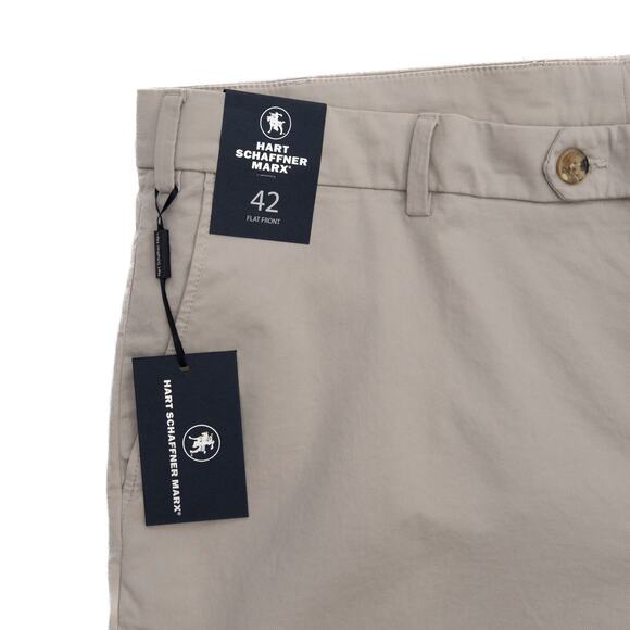 Hart Schaffner Marx Stone Stretch Classic Flat-Front Chino Shorts Size 42 - Picture 4 of 7